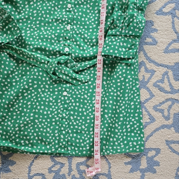 Green Floral Button-Up Dress - Picture 3 of 5